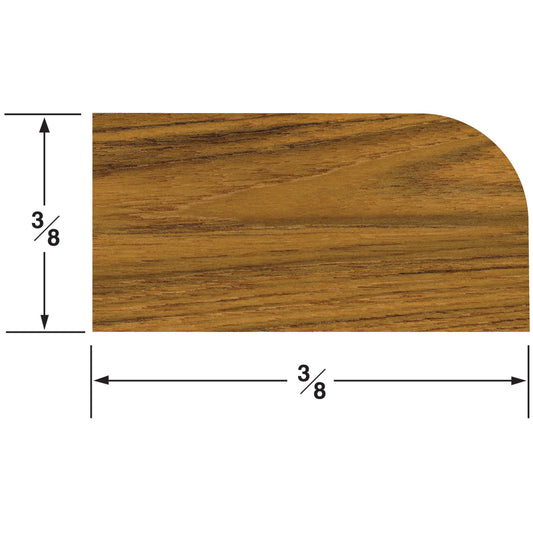 WHITECAP TEAK STOP MOLDING SMALL - 5'