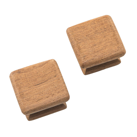 WHITECAP TEAK SQUARE DRAWER KNOB - 1-1/8" - 2 PACK