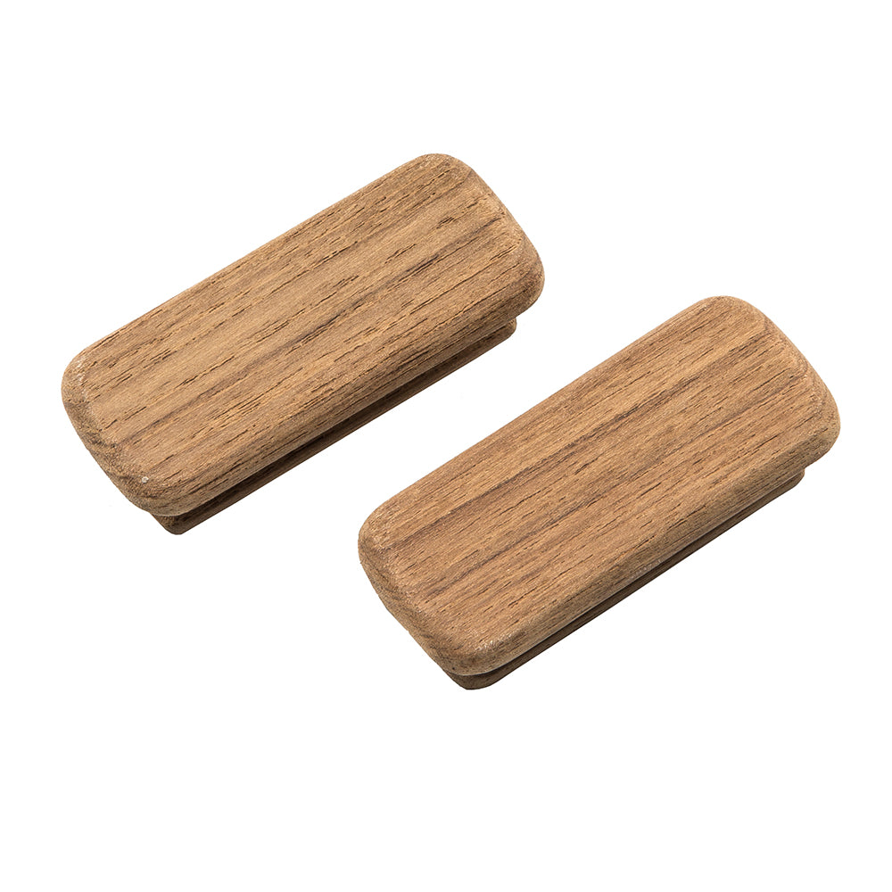 WHITECAP TEAK RECTANGULAR DRAWER KNOB - 2-3/4"L - 2 PACK