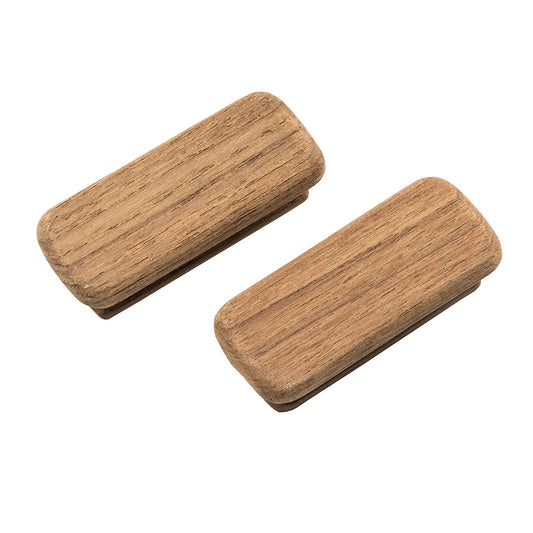 WHITECAP TEAK RECTANGULAR DRAWER KNOB - 2-3/4"L - 2 PACK