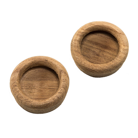 WHITECAP TEAK ROUND DRAWER PULL - 1-3/8" ROUND - 2 PACK