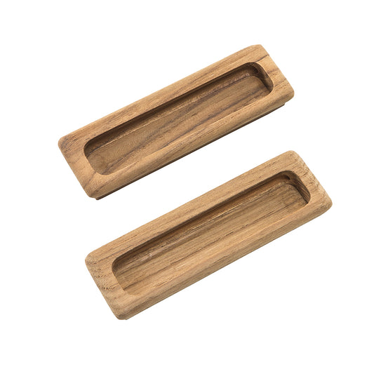 WHITECAP TEAK LARGE RECTANGULAR DRAWER PULL - 4-1/2"L - 2 PACK