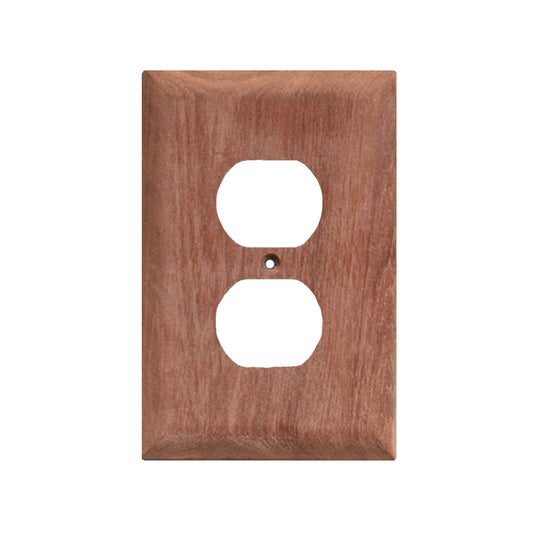 WHITECAP TEAK OUTLET COVER/RECEPTACLE PLATE