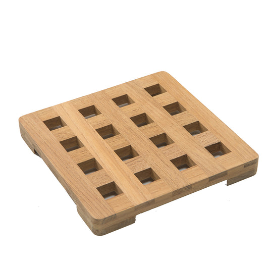 WHITECAP TEAK SMALL SQUARE TRIVET - 6"