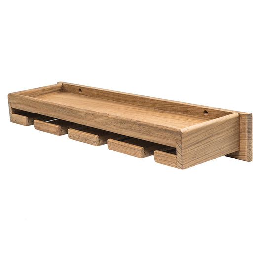 WHITECAP TEAK WINEGLASS RACK W/SHELF