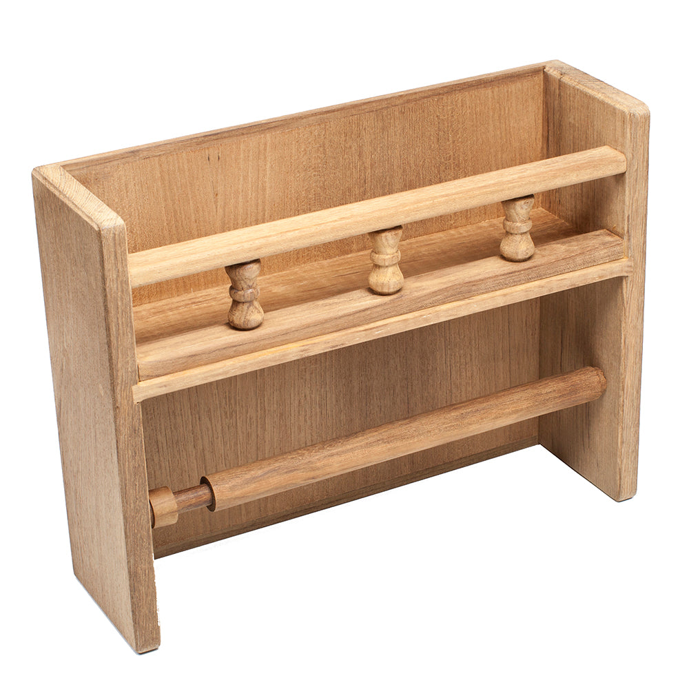 WHITECAP TEAK PAPER TOWEL HOLDER W/SPICE RACK