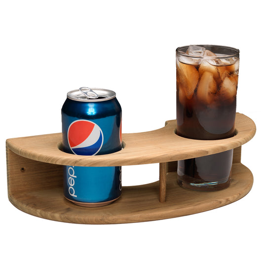 WHITECAP TEAK CURVED TWO-DRINK RACK