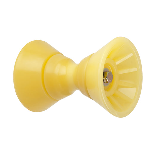 C.E. SMITH 4" BOW BELL ROLLER ASSEMBLY - YELLOW TPR