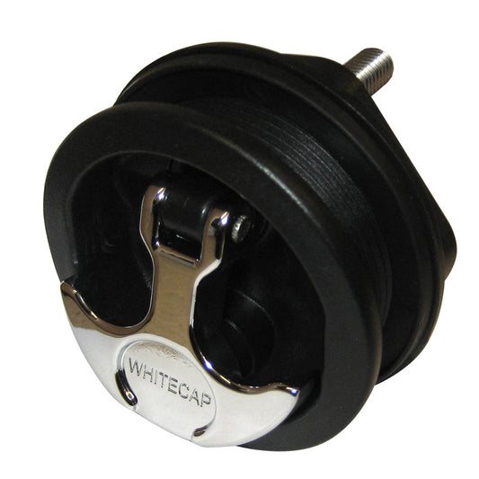 WHITECAP T-HANDLE LATCH - CHROME PLATED ZAMAC/BLACK NYLON - NO LOCK - FRESHWATER USE ONLY
