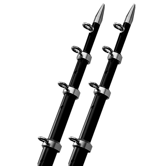 TACO 15' BLACK/SILVER OUTRIGGER POLES - 1-1/8" DIAMETER
