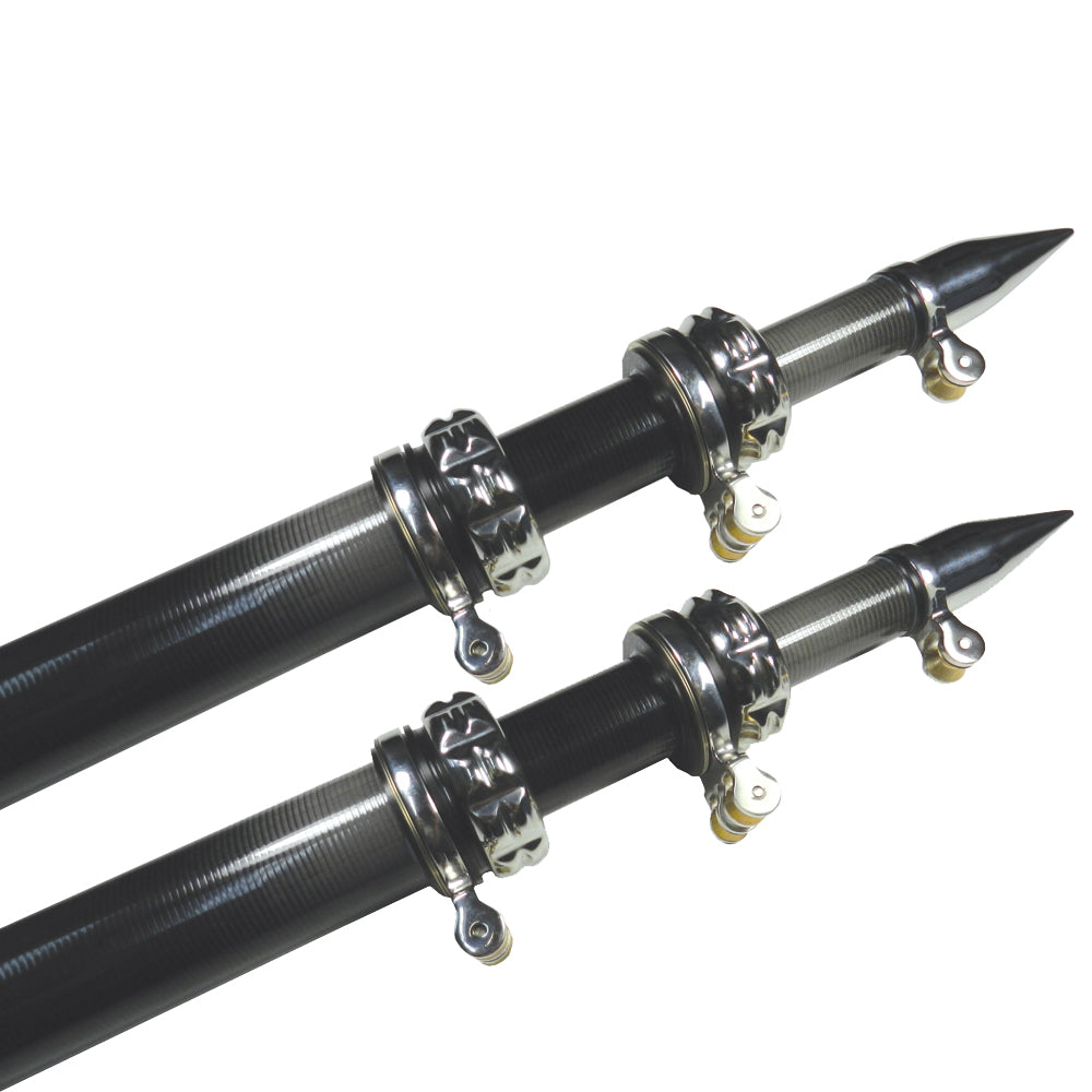 TACO 20' CARBON FIBER OUTRIGGER POLES - PAIR - BLACK