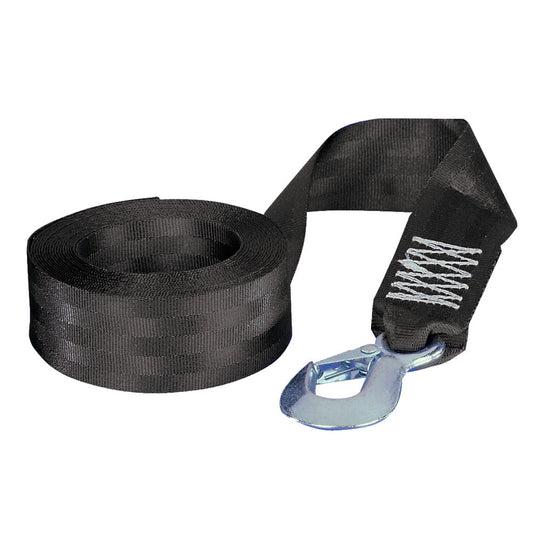 FULTON 2" X 20' WINCH STRAP W/HOOK - 2,600LBS MAX LOAD