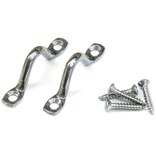 TIGRESS STAINLESS STEEL PAD EYES W/STAINLESS STEEL SCREWS