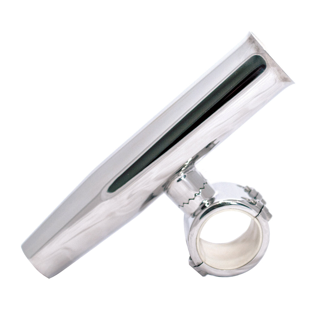 TIGRESS 1-1/4" POLISHED SS ADJUSTABLE CLAMP-ON ROD HOLDER