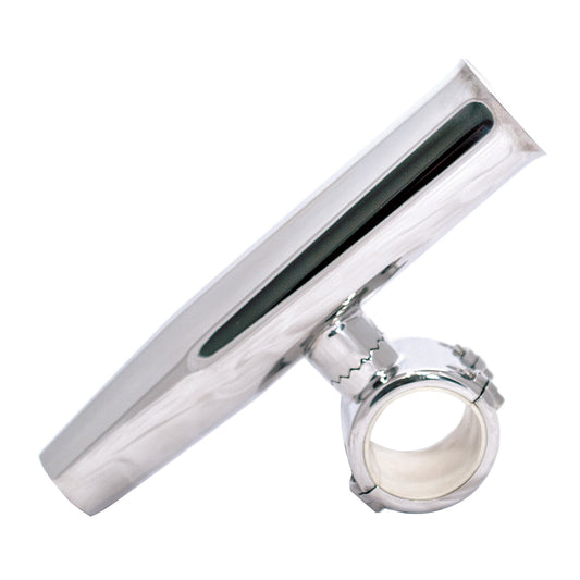 TIGRESS 1-1/4" POLISHED SS ADJUSTABLE CLAMP-ON ROD HOLDER