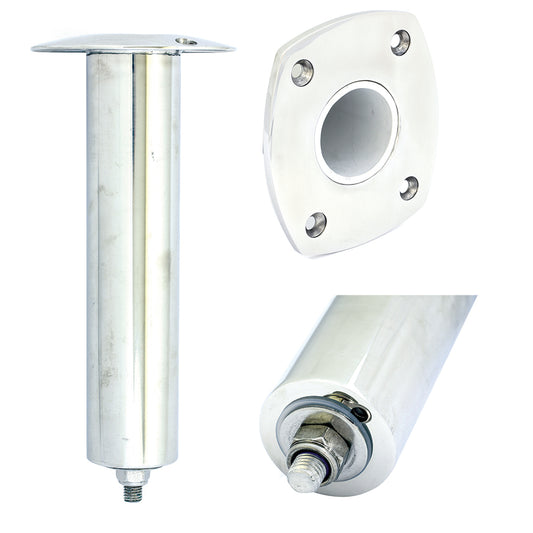 TIGRESS 4 HOLE SWIVEL RECTANGULAR HEAD ROD HOLDER - 0&#176; - 10-1/2"