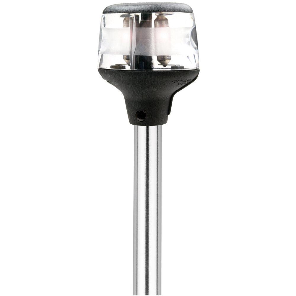 ATTWOOD FOLD-DOWN INCANDESCENT ANCHOR/MASTHEAD LIGHT - 20" HORIZONTAL COMPOSITE BASE - 12V