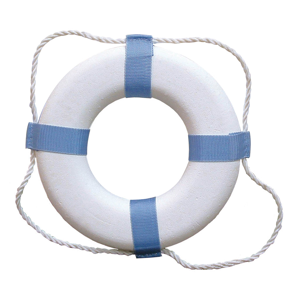 TAYLOR MADE DECORATIVE RING BUOY - 25" - WHITE/BLUE - NOT USCG APPROVED