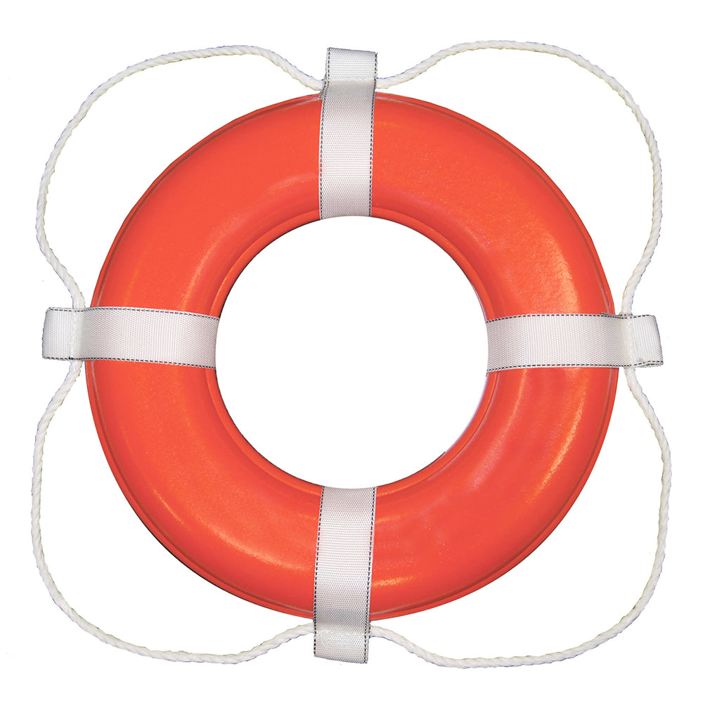 TAYLOR MADE FOAM RING BUOY - 24" - ORANGE W/WHITE GRAB LINE