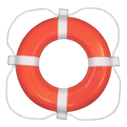 TAYLOR MADE FOAM RING BUOY - 30" - ORANGE W/WHITE GRAB LINE