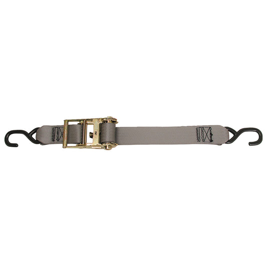 CARGOBUCKLE MULTIPURPOSE RATCHET STRAP TIE-DOWN W/S-HOOKS - 2" X 15&#39;