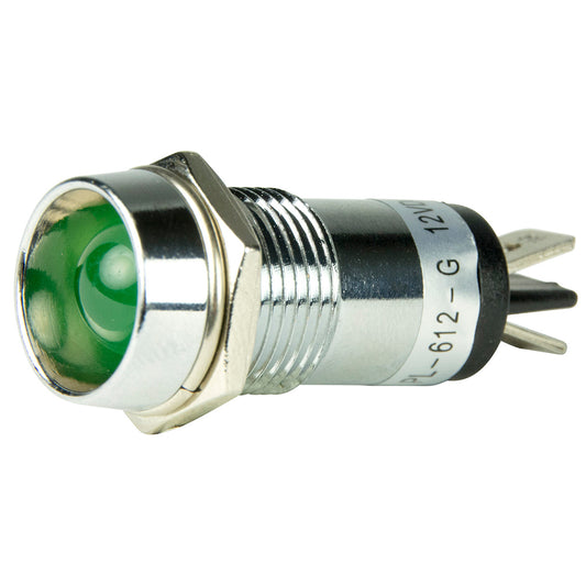 BEP LED PILOT INDICATOR LIGHT - 12V - GREEN