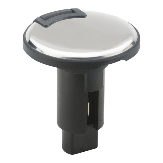 ATTWOOD LIGHTARMOR PLUG-IN BASE - 2 PIN - STAINLESS STEEL - ROUND