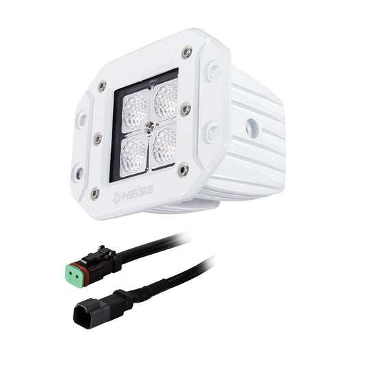 HEISE 4 LED MARINE CUBE LIGHT - FLUSH MOUNT - 3"