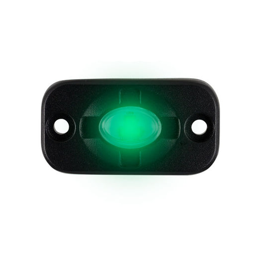 HEISE AUXILIARY ACCENT LIGHTING POD - 1.5" X 3" - BLACK/GREEN