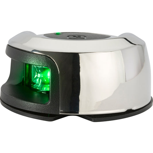 ATTWOOD LIGHTARMOR DECK MOUNT NAVIGATION LIGHT - STAINLESS STEEL - STARBOARD (GREEN) - 2NM