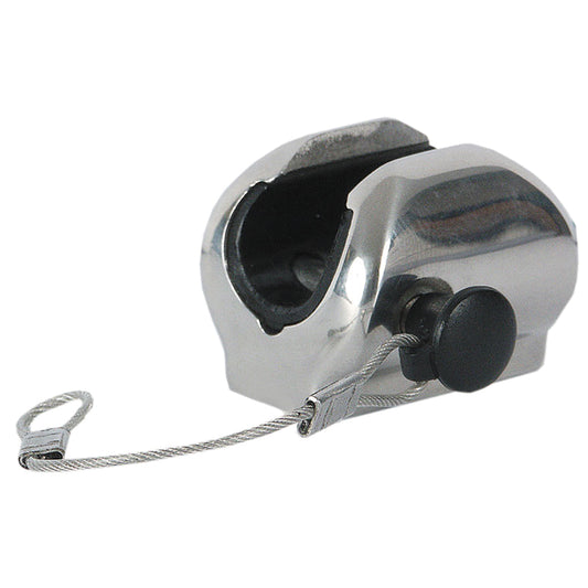 TACO FLAT DECK HINGE W/PIN &AMP; LANYARD - FITS 7/8" TUBE
