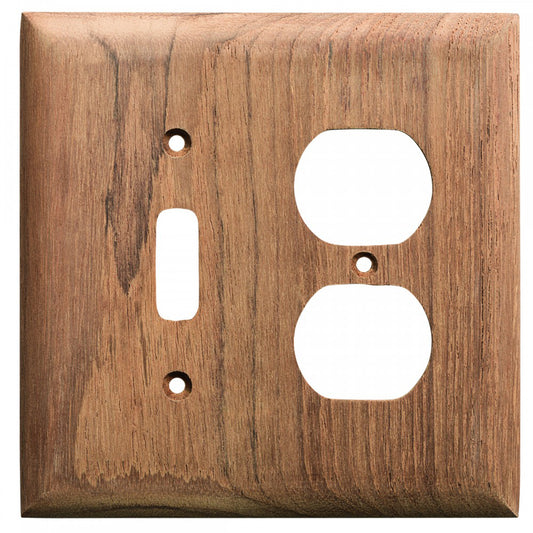 WHITECAP TEAK TOGGLE SWITCH/DUPLEX/RECEPTACLE COVER PLATE
