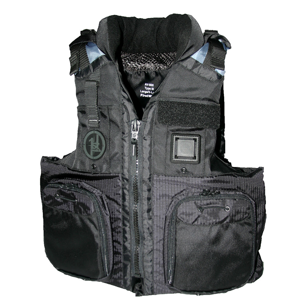 FIRST WATCH AV-800 FOUR POCKET FLOTATION VEST - BLACK - SMALL TO MEDIUM