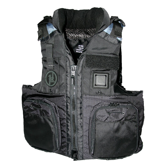 FIRST WATCH AV-800 FOUR POCKET FLOTATION VEST - BLACK - LARGE TO XL