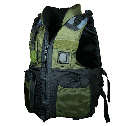 FIRST WATCH AV-800 FOUR POCKET FLOTATION VEST - OD GREEN - SMALL TO MEDIUM