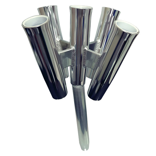 TIGRESS FIVE ROD CLUSTER - BENT BUTT - POLISHED ALUMINUM