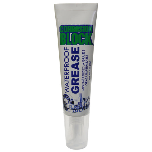 CORROSION BLOCK HIGH PERFORMANCE WATERPROOF GREASE - 2OZ TUBE - NON-HAZMAT, NON-FLAMMABLE &AMP; NON-TOXIC