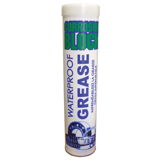CORROSION BLOCK HIGH PERFORMANCE WATERPROOF GREASE - 14OZ CARTRIDGE - NON-HAZMAT, NON-FLAMMABLE &AMP; NON-TOXIC