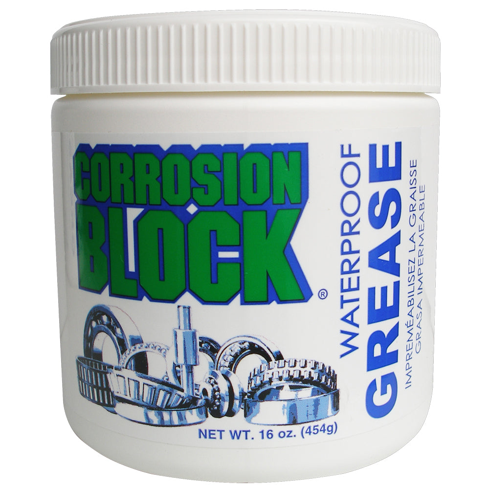 CORROSION BLOCK HIGH PERFORMANCE WATERPROOF GREASE - 16OZ TUB - NON-HAZMAT, NON-FLAMMABLE &AMP; NON-TOXIC