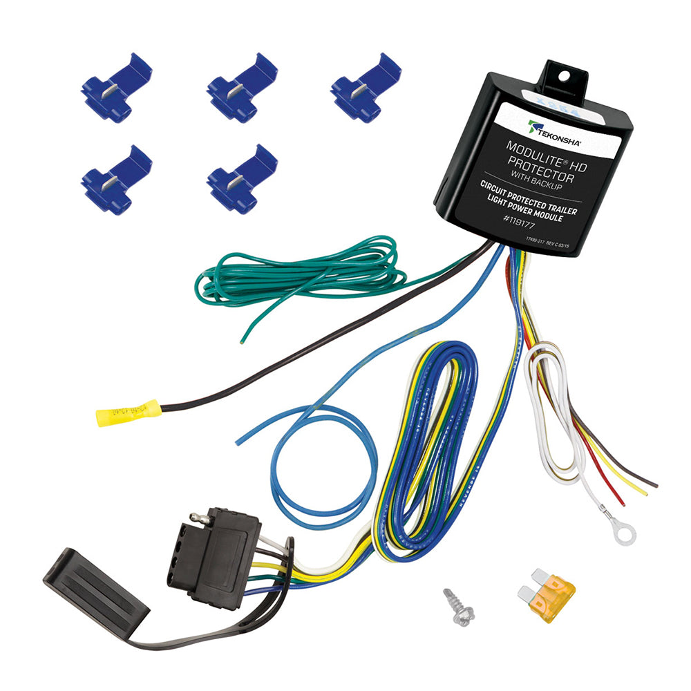TEKONSHA MODULITE&REG; HD PROTECTOR W/INTEGRATED CIRCUIT &AMP; OVERLOAD PROTECTION &AMP; 5-FLAT CONNECTOR F/BACKUP LIGHT OR SURGE BRAKE LOCKOUT CIRCUIT