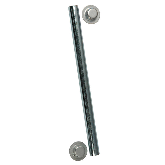 C.E. SMITH PACKAGE ROLLER SHAFT 1/2" X 6-1/4" W/CAP NUTS - ZINC