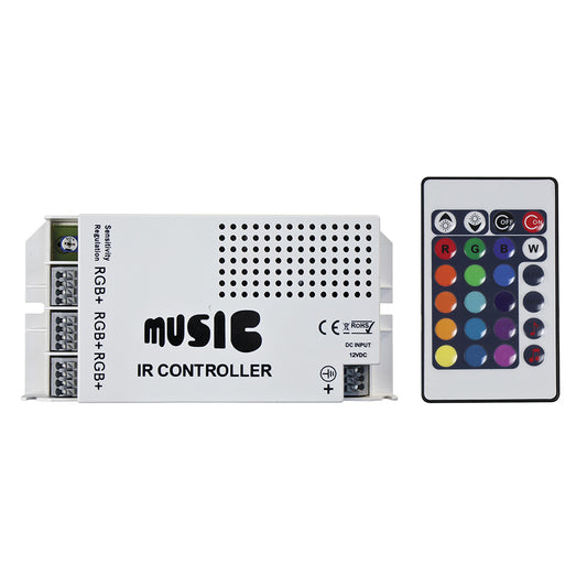 HEISE SOUND ACTIVATED RGB CONTROLLER W/IR REMOTE