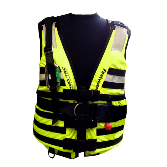FIRST WATCH HBV-100 HIGH BUOYANCY RESCUE VEST - HI-VIS YELLOW - MEDIUM TO XL