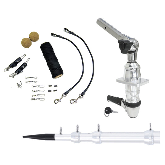 TIGRESS XD TOP MOUNT SYSTEM - 15&#39; - SILVER OUTRIGGERS ELITE RIGGING KIT