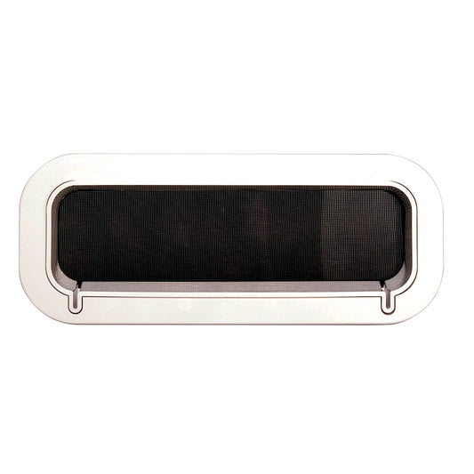 BECKSON DRAIN PORT - 4" X 14" X 2"-DEPTH - WHITE/CLEAR