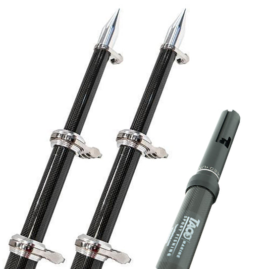 TACO 24&#39; CARBON FIBER TWIST &AMP; LOCK OUTRIGGER POLES F/GS-450, GS-500 &AMP; GS-1000 BASES - BLACK