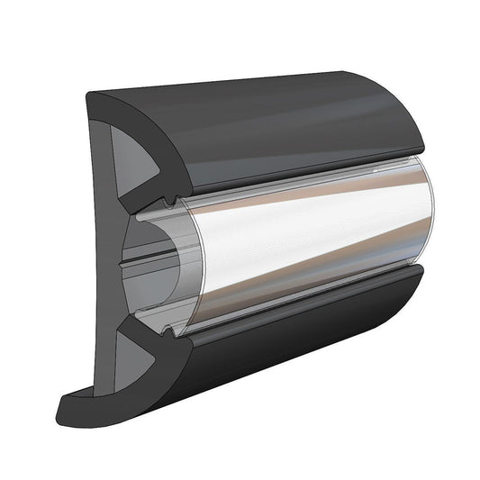 TACO LARGE SUPROFLEX RUB RAIL 2.5" X 1" - BLACK