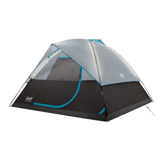 COLEMAN ONESOURCE RECHARGEABLE 4-PERSON CAMPING DOME TENT W/AIRFLOW SYSTEM &AMP; LED LIGHTING
