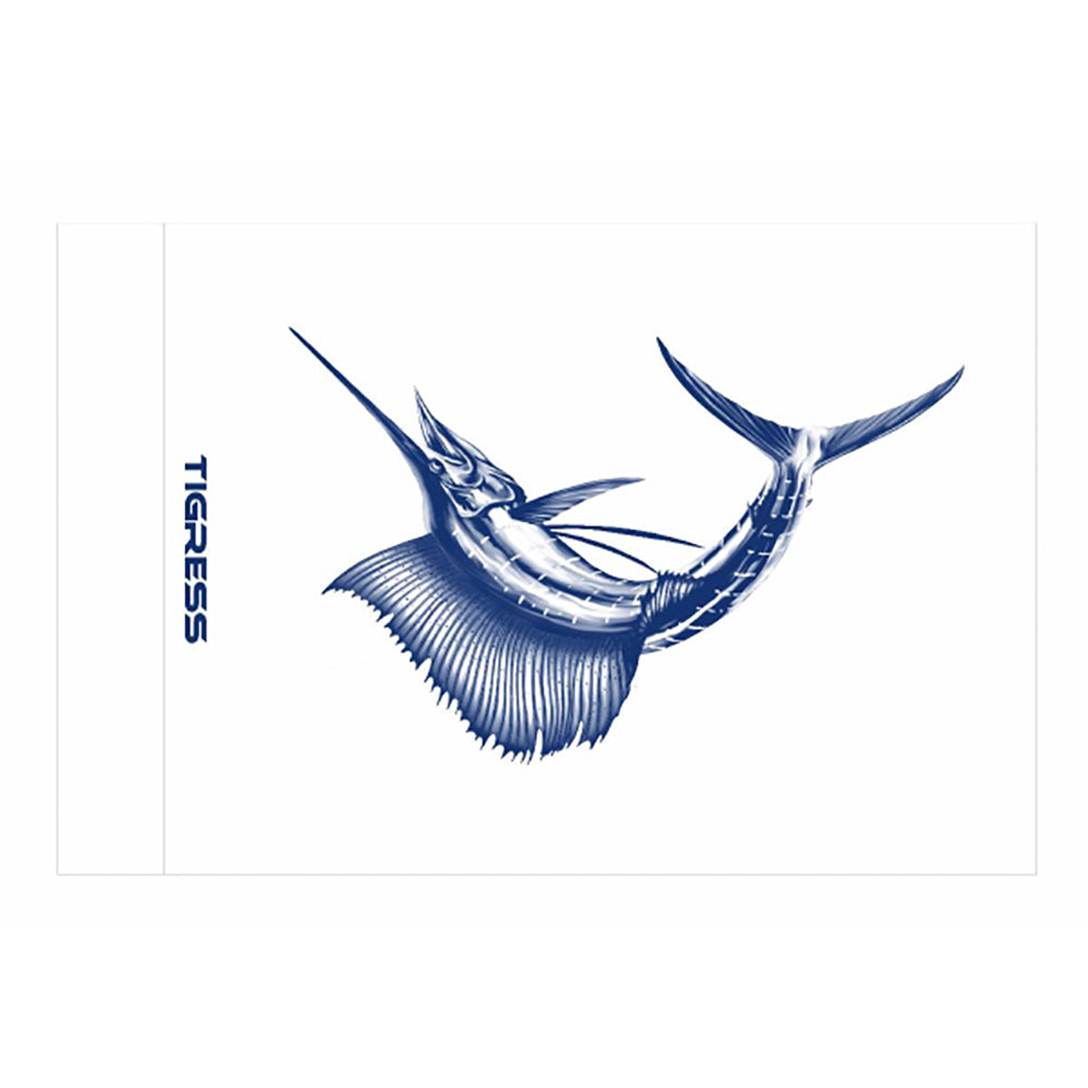 TIGRESS SAILFISH RELEASE FLAG - 12" X 18"