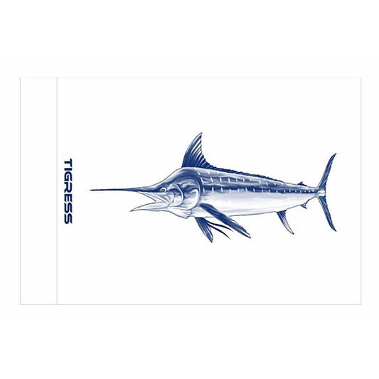 TIGRESS WHITE MARLIN RELEASE FLAG - 12" X 18"